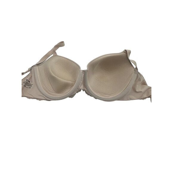 Maidenform One Fab‎ Fit T-Shirt Bra Beige Nude Lace Look Underwire 36D - Picture 7 of 7